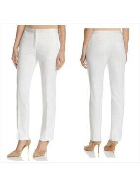 Theory Winter White Tux Wool Pants Size 8 NWT